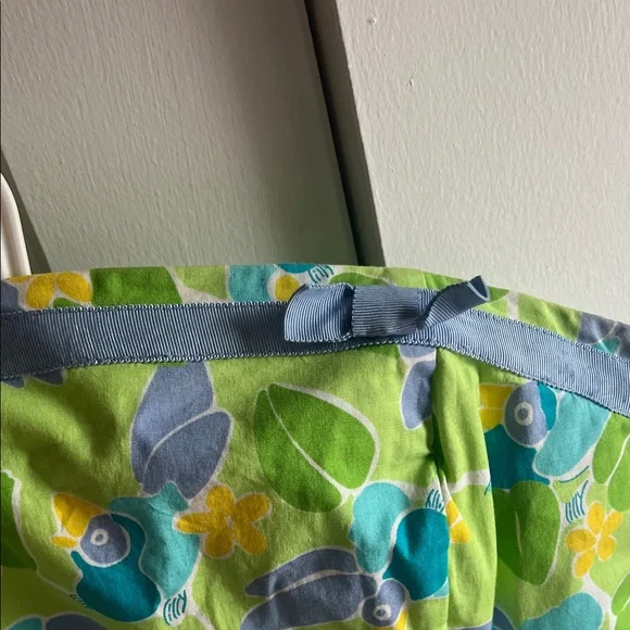 Lilly Pulitzer Strapless Floral Dress in Lime Green, Aqua & Lavender - Picture 2 of 6